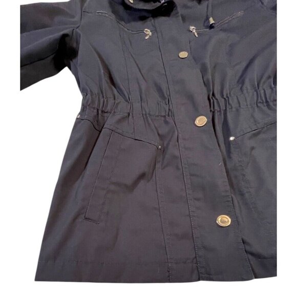 Mackintosh New England Navy Mid-Length Trench Coat SIZE-PETITE SMALL - Picture 4 of 8